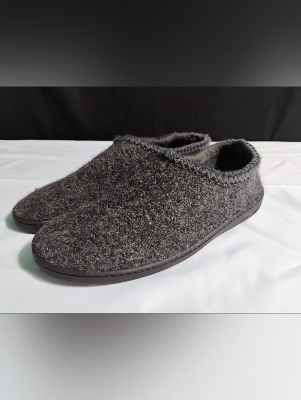 Haflinger Germany Felted Wool Gray Slippers Shoes Men's US Size 12.5/13 EUR 47